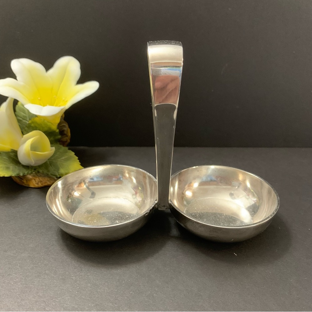 Vintage Sambonet Italy Silver plate Dual relish condiment server